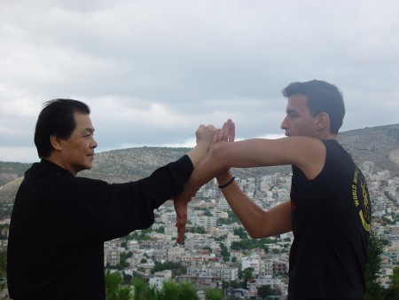 Grand Master William Cheung and Si-Fu Christos K. Xiros in Athens in 2003