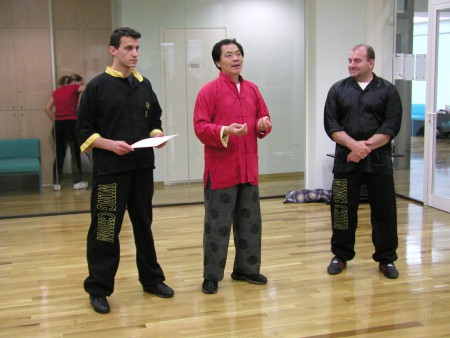 Si-Fu Christos K. Xiros, Grand Master William Cheung and Master Dimitrios Exintavelonis